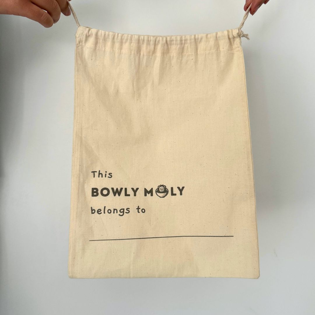 Bowly Moly Personalised Organic Cotton Calico Bag