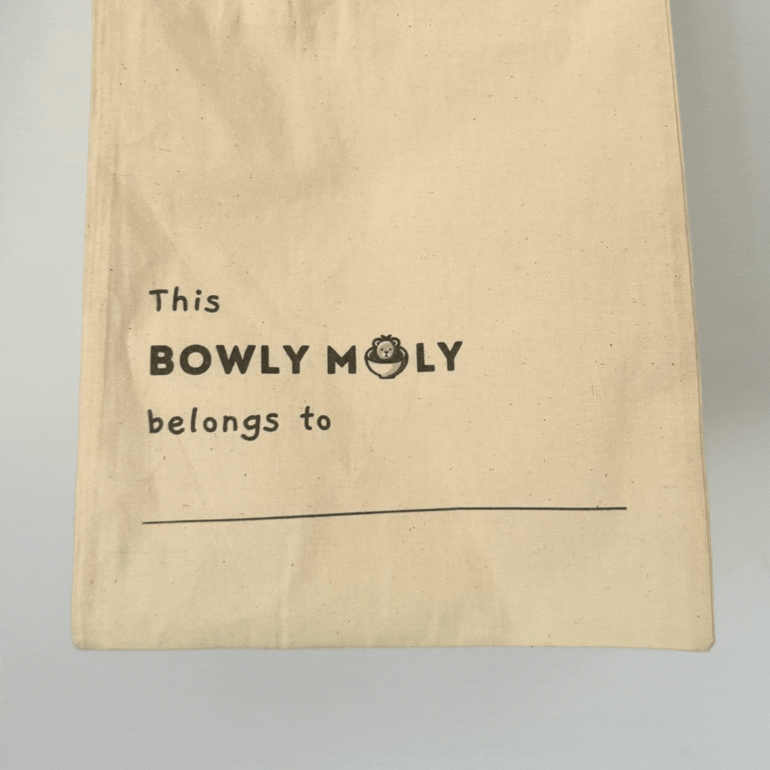 Bowly Moly Personalised Organic Cotton Calico Bag