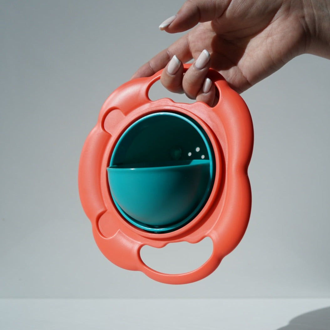 Free Bowly Moly 360° Rotating Spill-Proof Kids Gyro Bowl