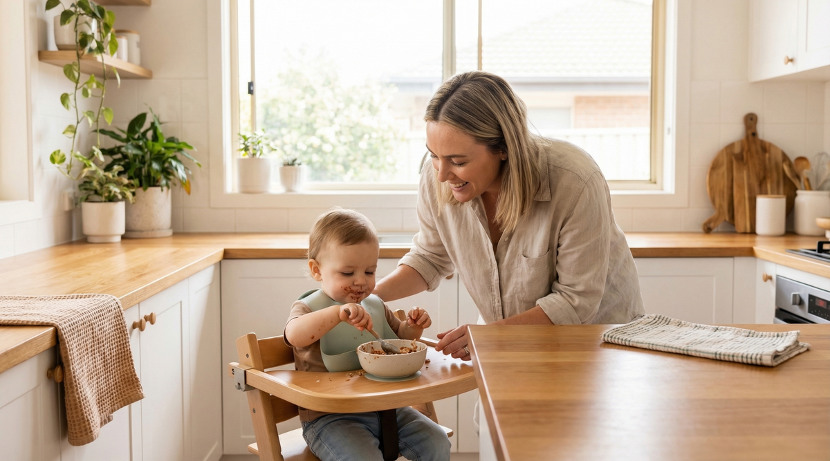 Toddler self-feeding: less mess, more confidence