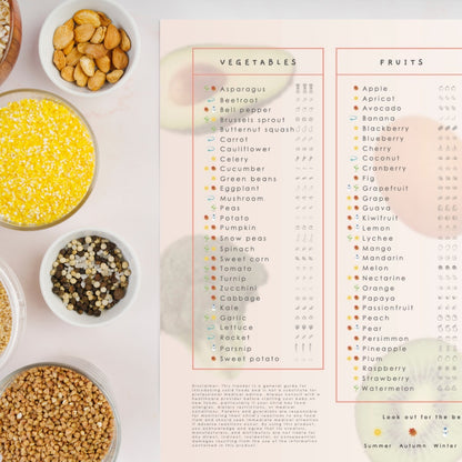 Baby First 100 Foods - Magnetic Intro to Solids Planner