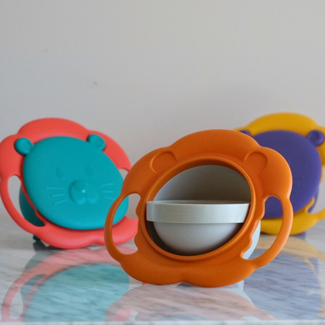 Bowly Moly 360° Rotating Spill-Proof Kids Gyro Bowl
