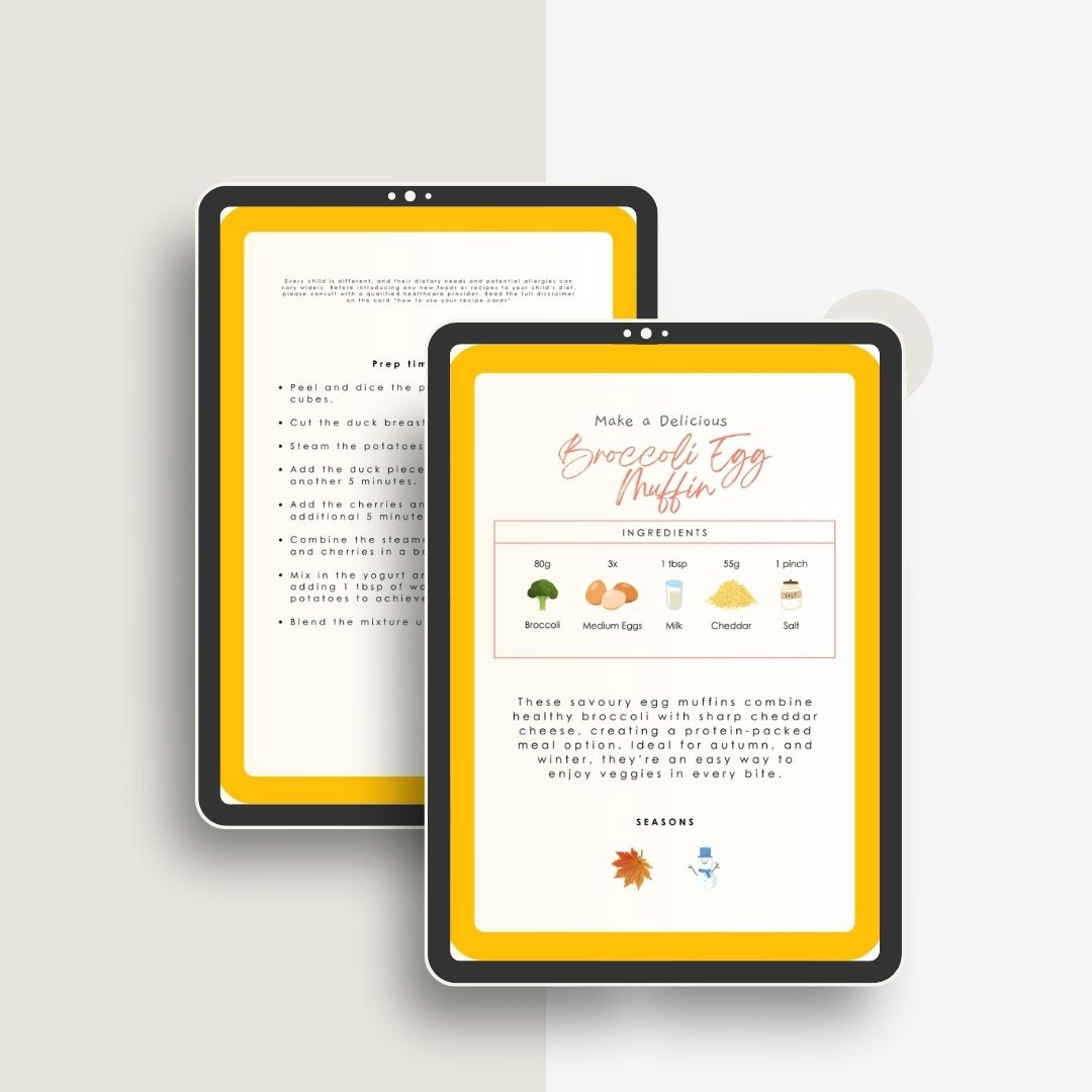 Kids Recipe Cards – 30 Mix & Match Recipes for 1+ Year Old