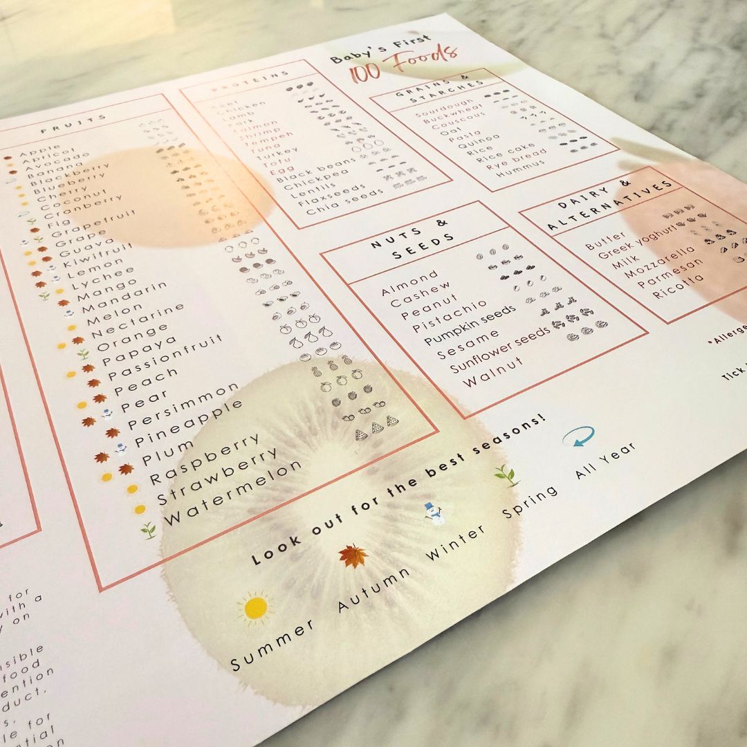 Baby First 100 Foods - Magnetic Intro to Solids Planner
