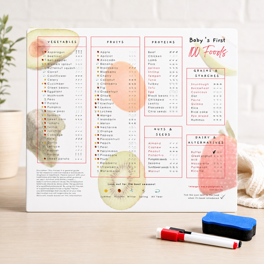 Baby First 100 Foods Magnetic Meal Planner – A Simple Way to Introduce Solids