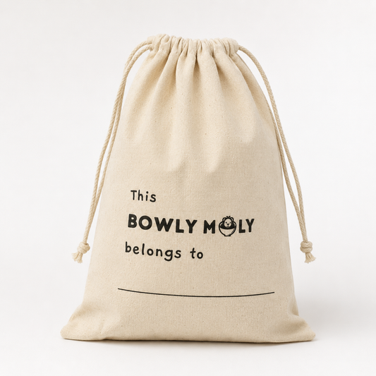 Bowly Moly Personalised Organic Cotton Calico Bag