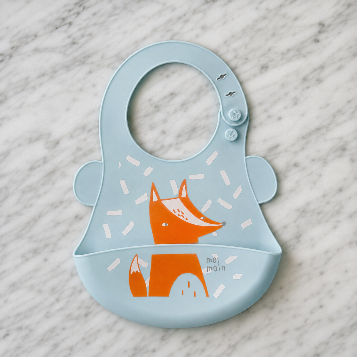 Silicone Baby Bib with Cute Animal Prints