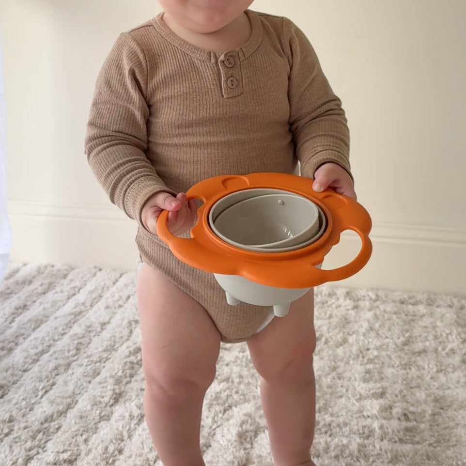 Bowly Moly 360° Rotating Spill-Proof Kids Gyro Bowl